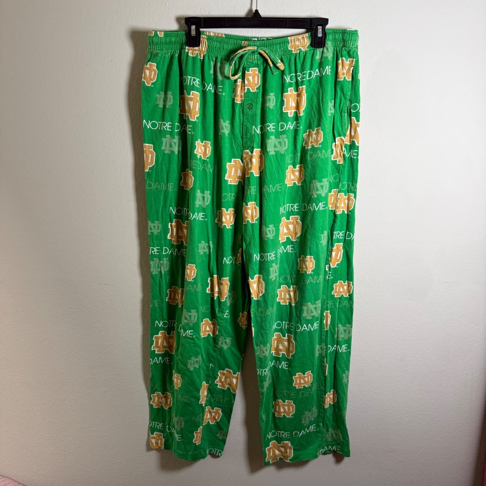 Notre Dame Fighting Irish Pajama Pants Green XXL Cotton ND Concepts Sport Mens